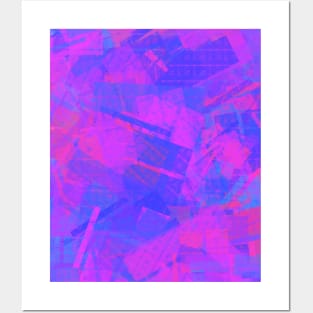 Abstract Purple Pink Blue Pattern Art Posters and Art